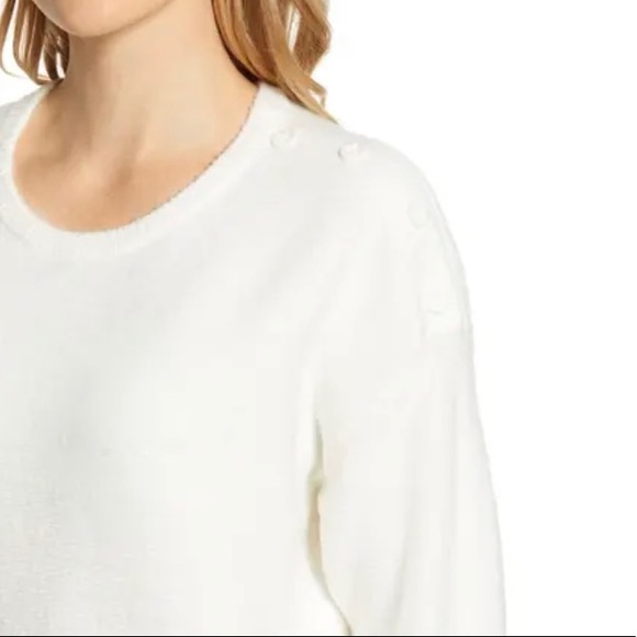Caslon Shoulder Button Sweater - Picture 4 of 12